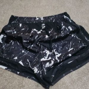 Size medium running shorts black and white
